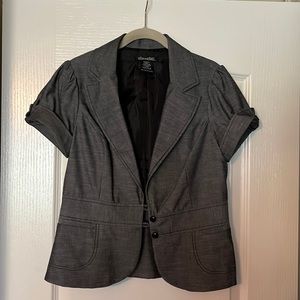 Gray Blazer. Short sleeve. Super cute. Excellent condition.